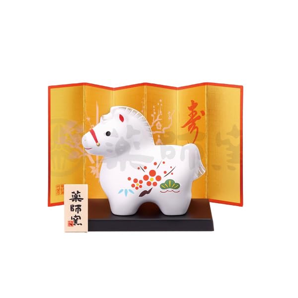 Amazon.co.jp: 薬師窯(yakushigama) 錦彩 招福 午 (松竹梅) 【24